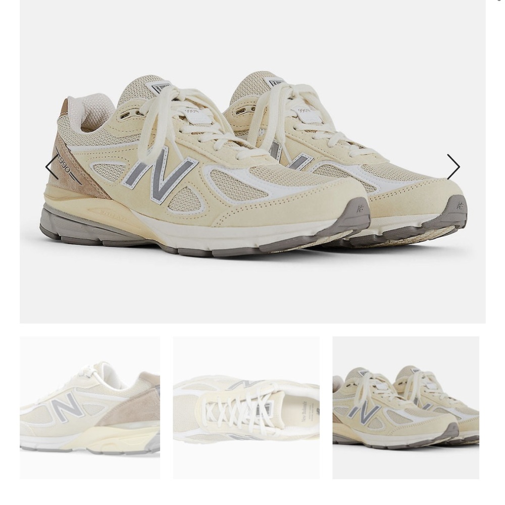 New Balance Cream 990v4 Sneakers Men’s 6/Women’s 7.5
